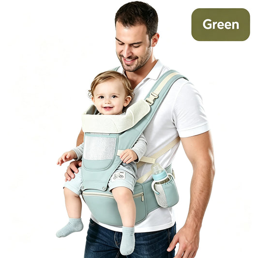 Baby Carrier with Hip Seat, 6-in-1 Newborn to Toddler