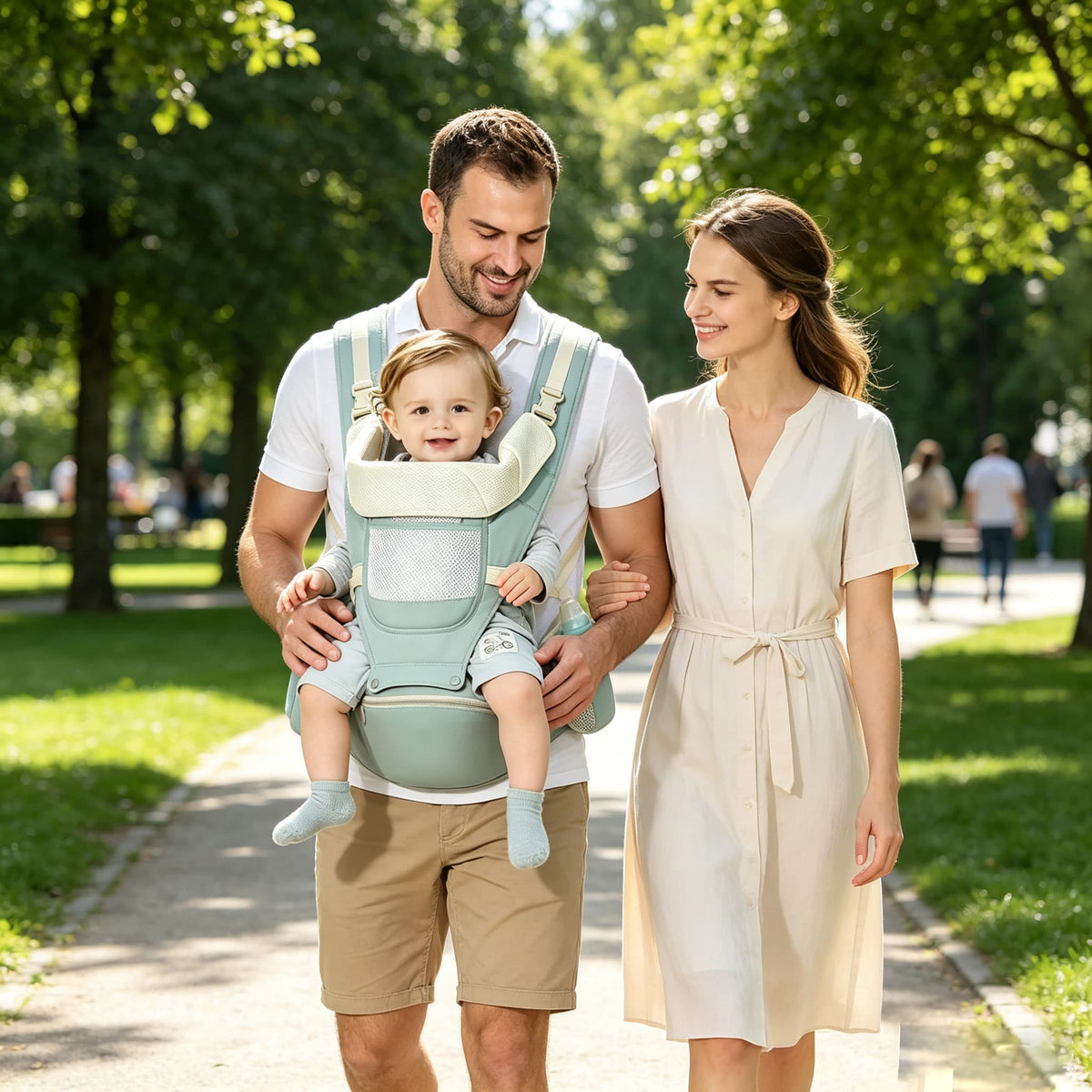 Baby Carrier with Hip Seat, 6-in-1 Newborn to Toddler