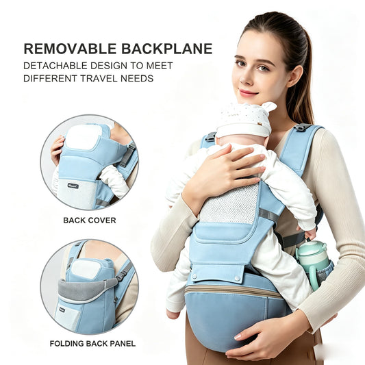 Baby Carrier with Hip Seat, 6-in-1 Newborn to Toddler
